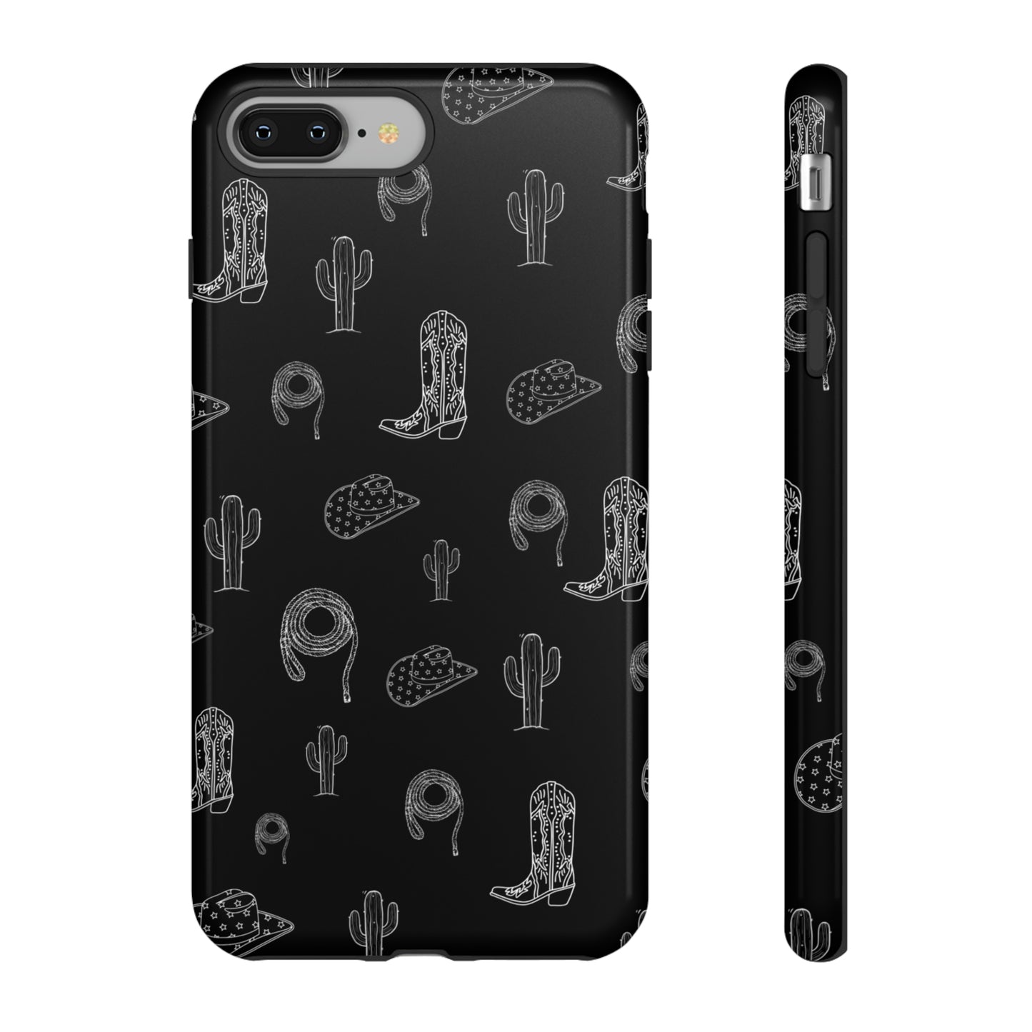 Black Cowgirl Prints Phone Case