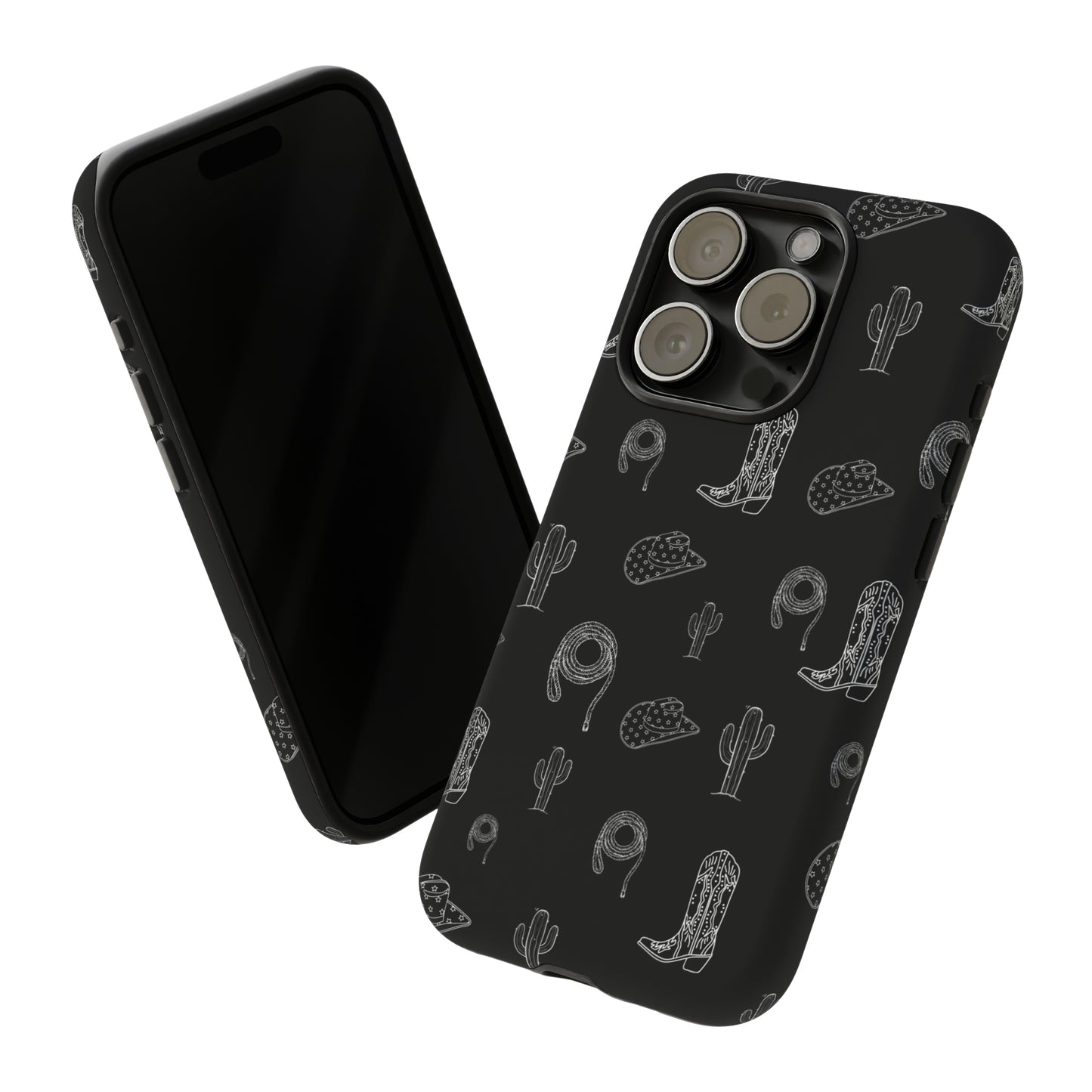 Black Cowgirl Prints Phone Case