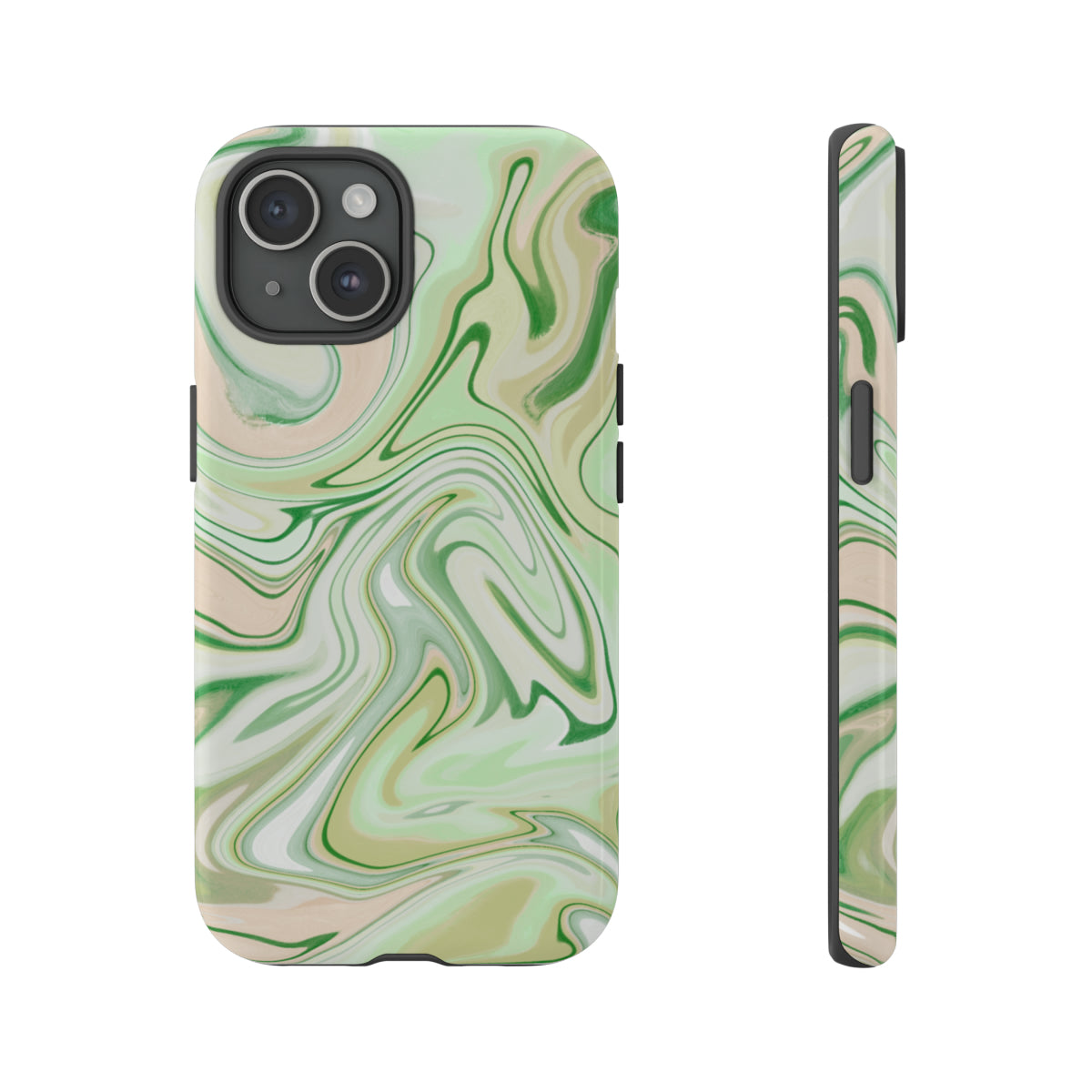 Green Abstract Lines Phone Case