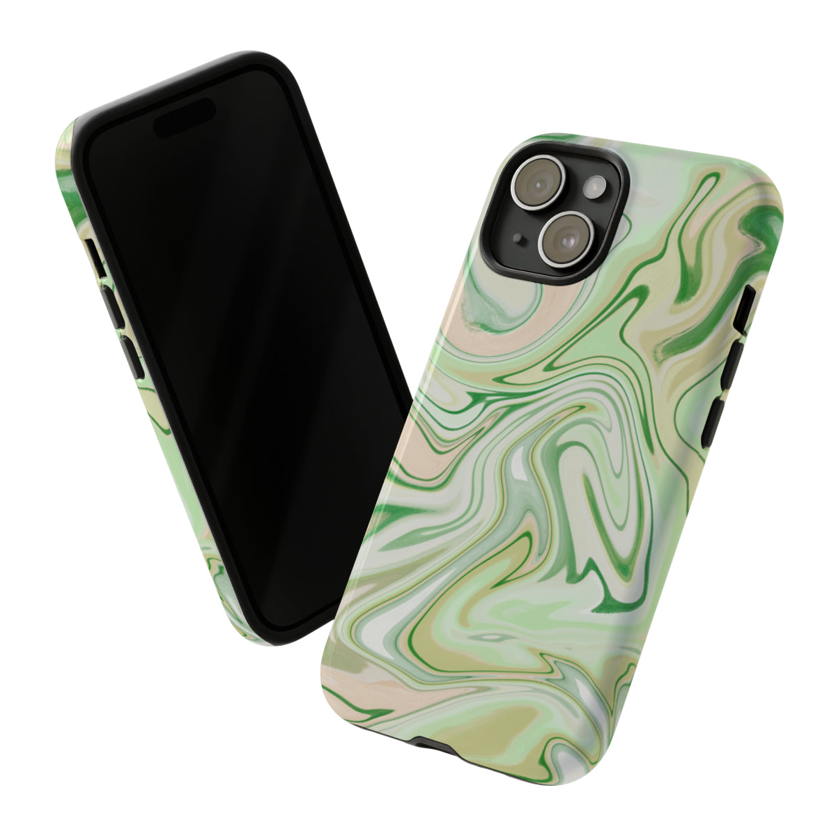 Green Abstract Lines Phone Case