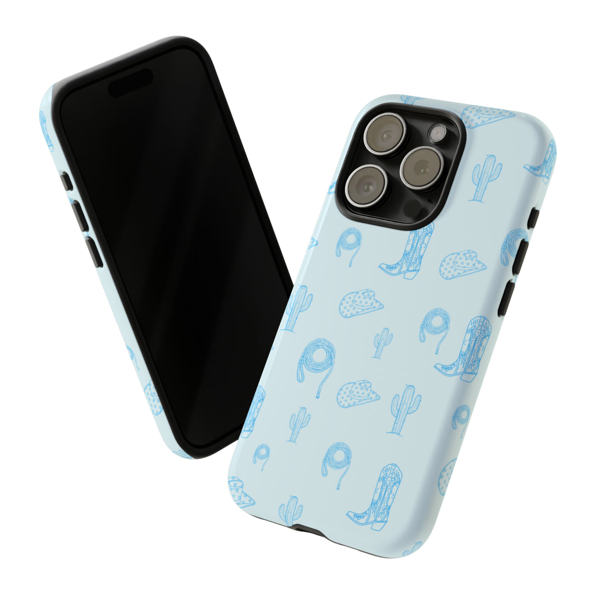 Blue Cowgirl Prints Phone Case