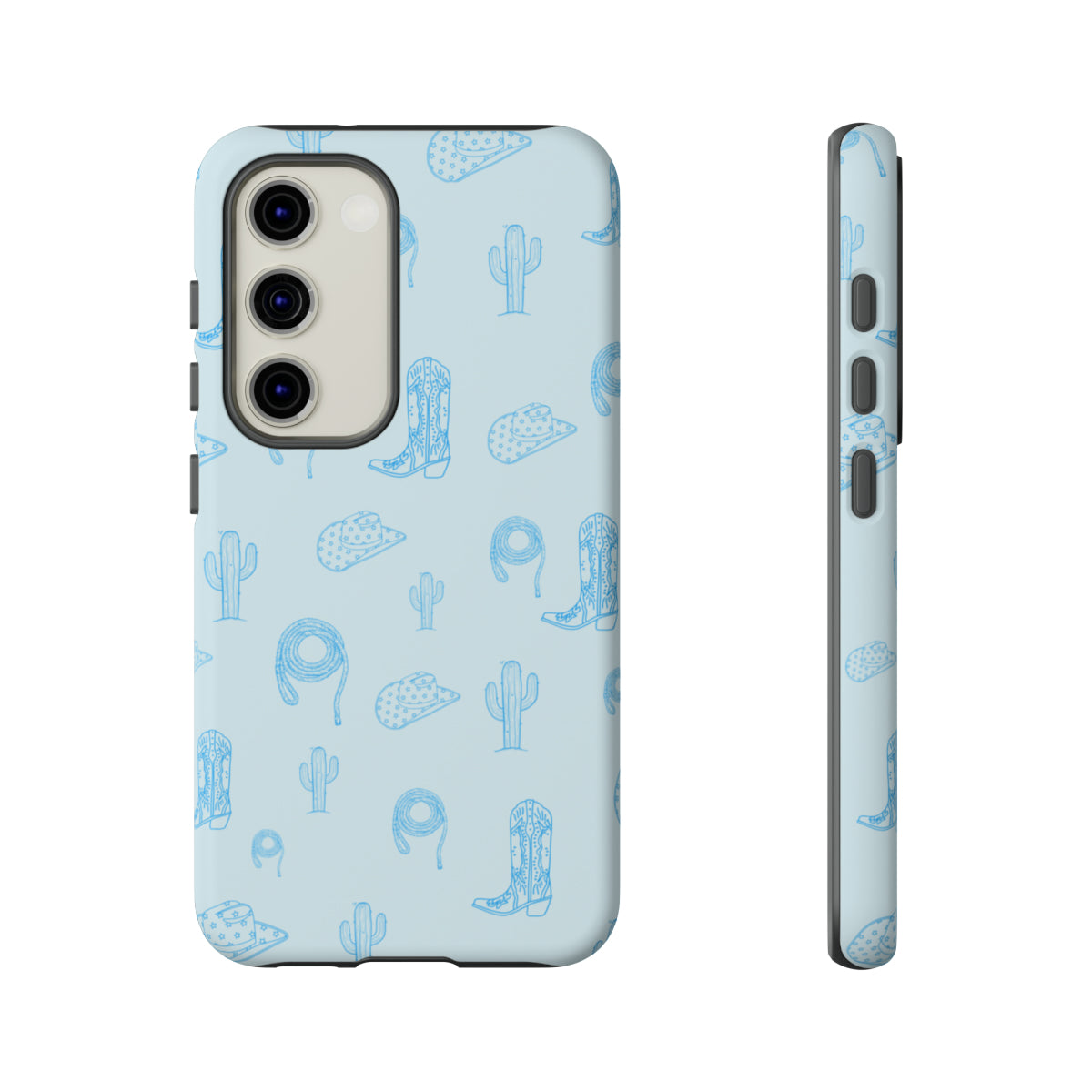 Blue Cowgirl Prints Phone Case