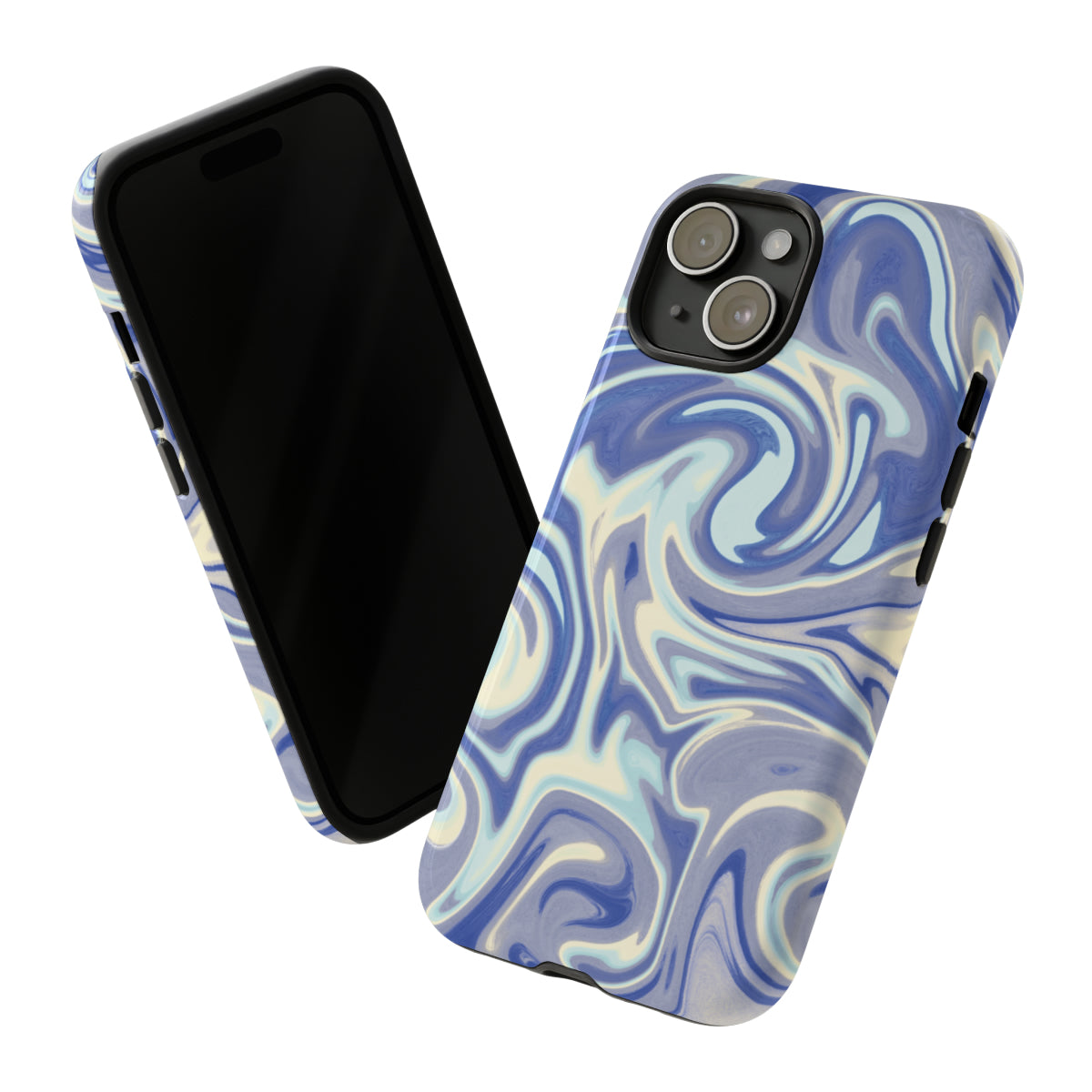 Blue Abstract Lines Phone Case