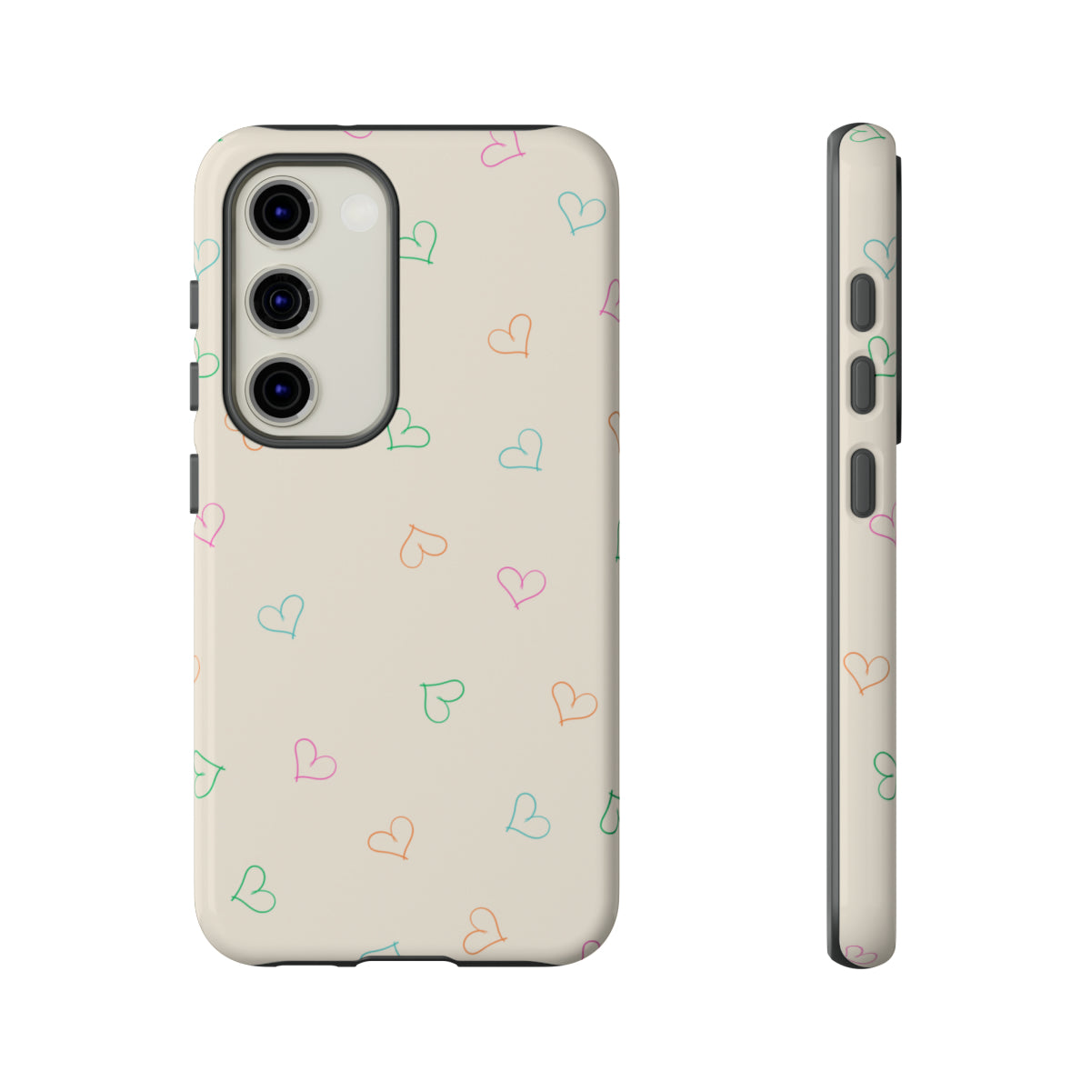 Pink Love Heart Phone Case