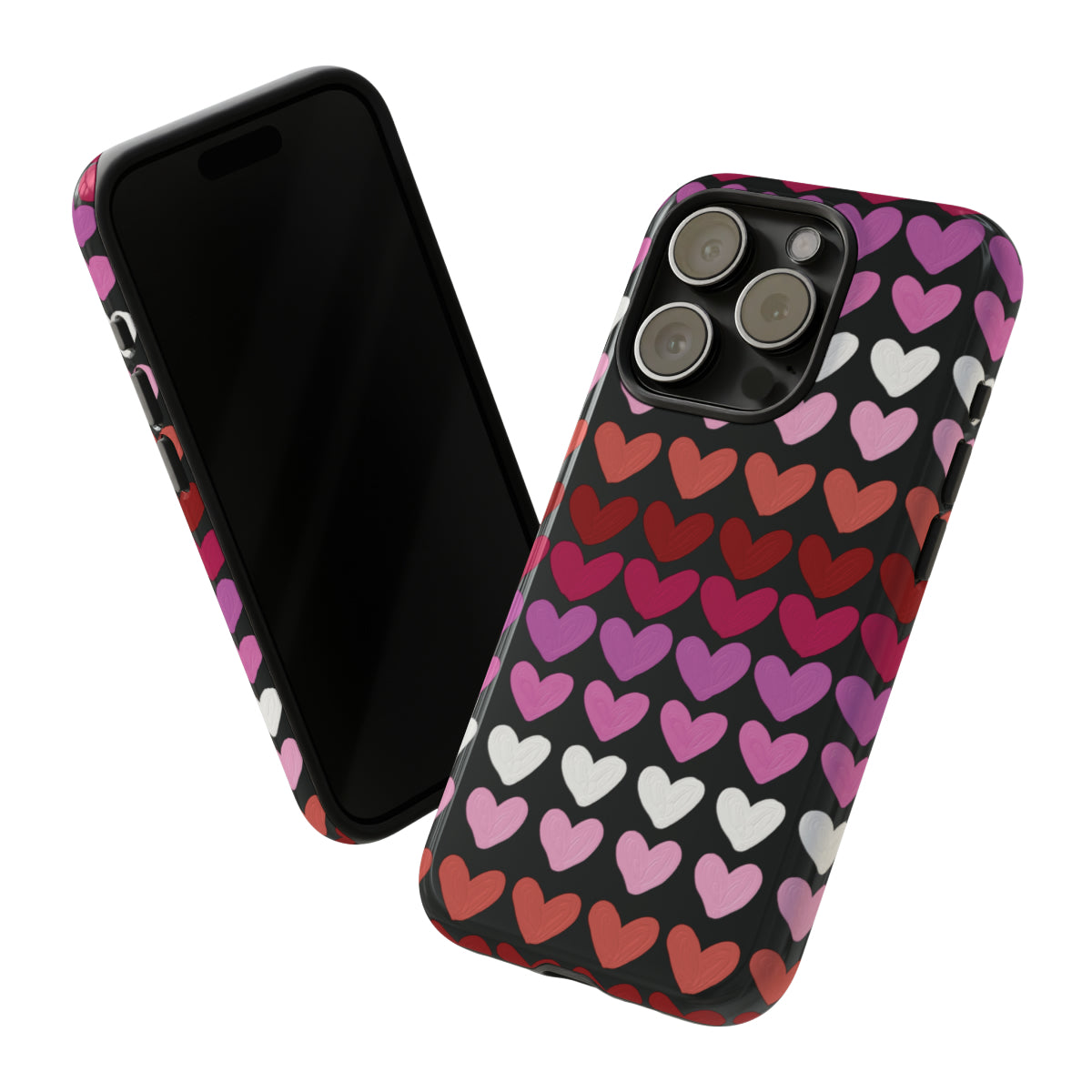 Multi-coloured Love Hearts Phone Case