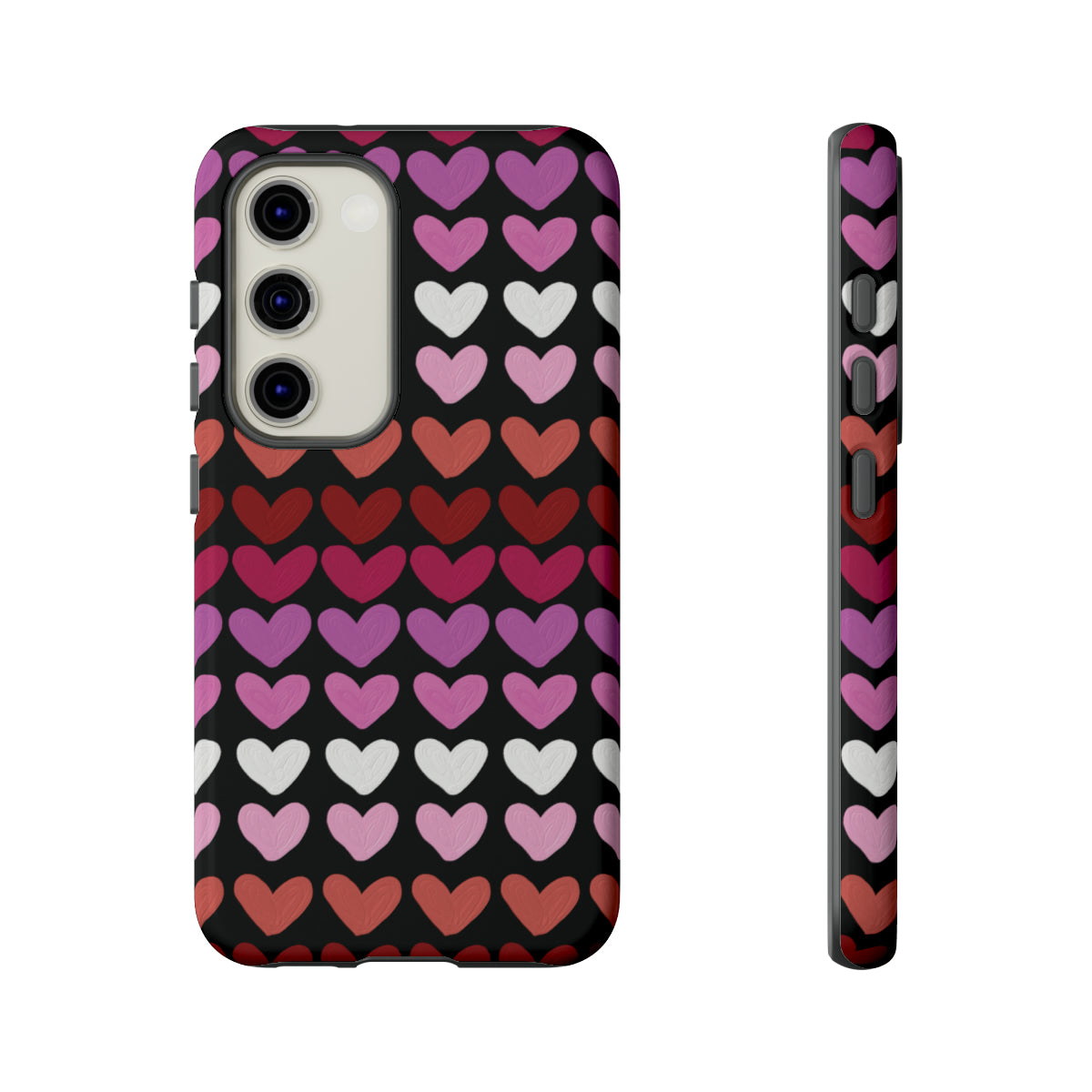 Multi-coloured Love Hearts Phone Case