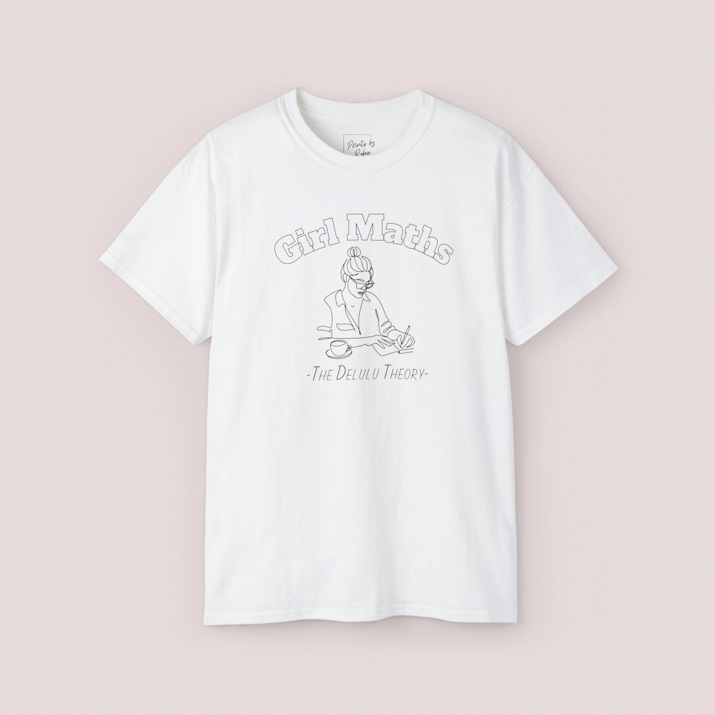 Delulu Girl Maths White T-shirt