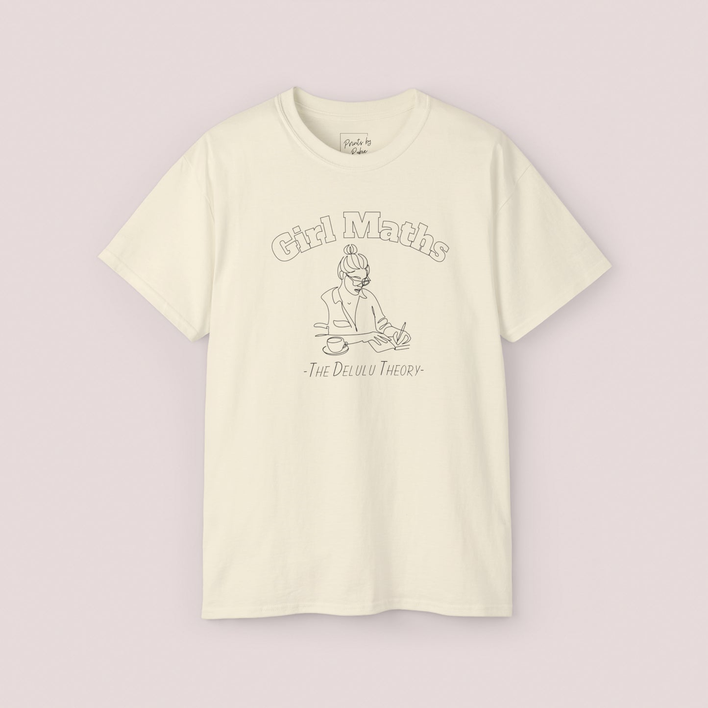 Delulu Girl Maths White T-shirt