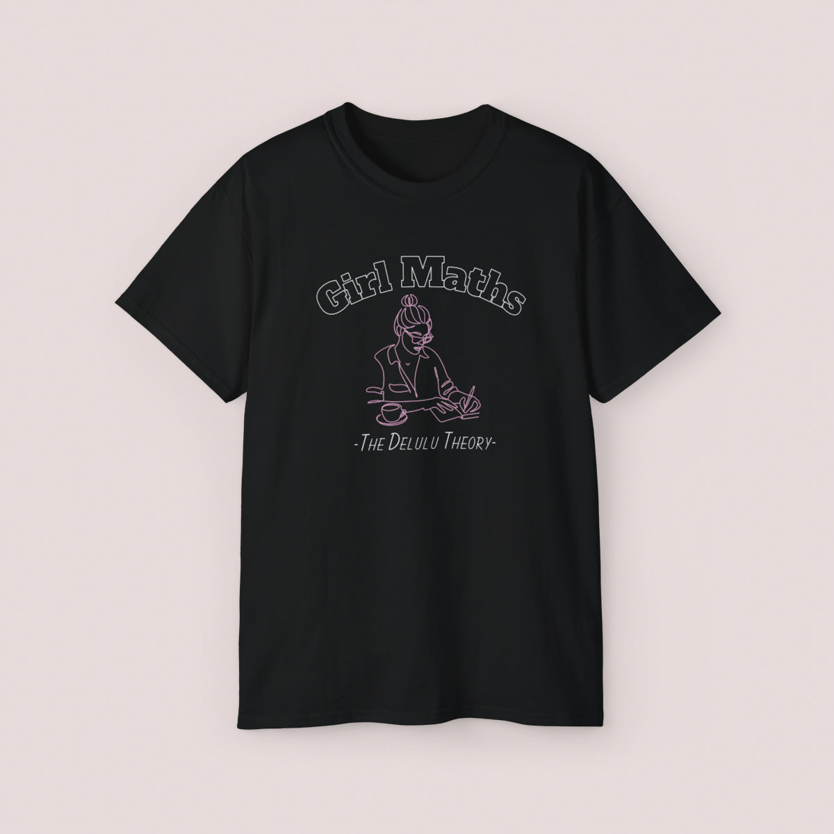 Delulu Girl Maths Black T-shirt