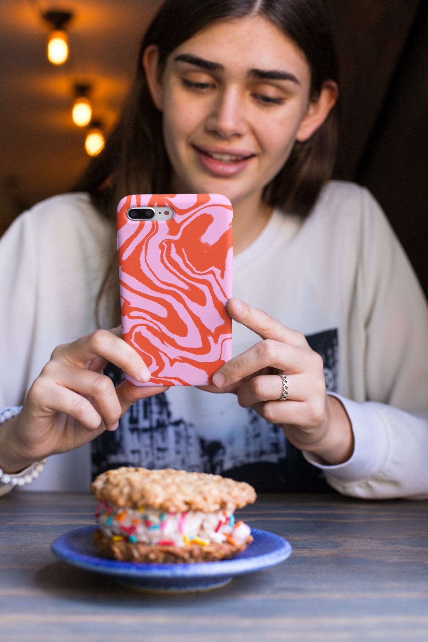 Red and Pink abstract Phone Case