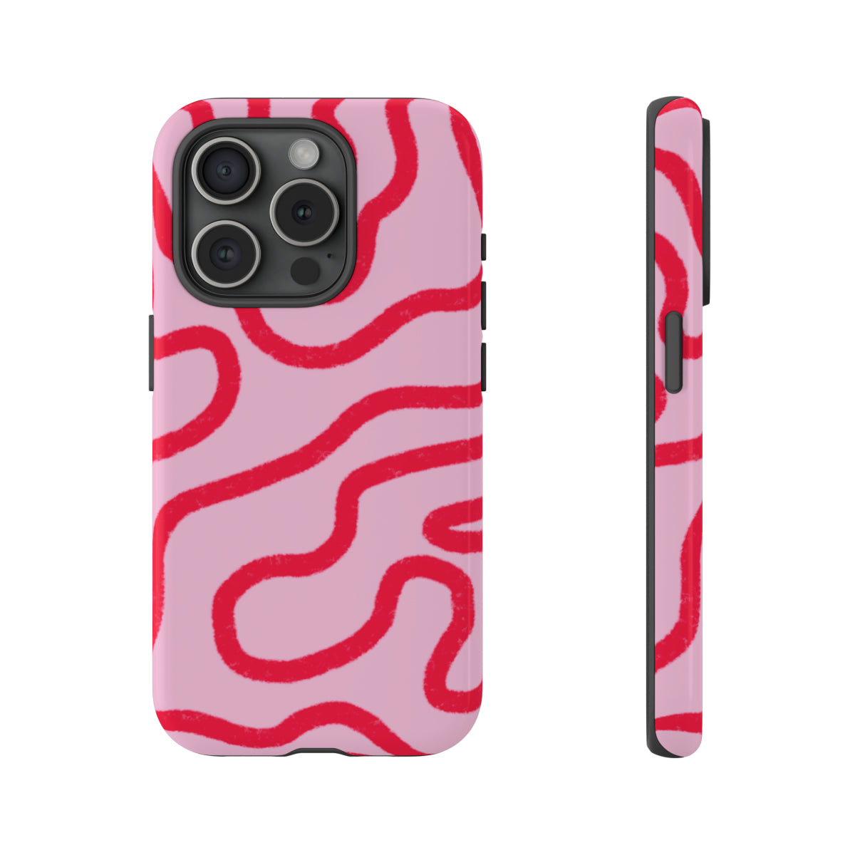 Red and Pink Wavy Phone Case