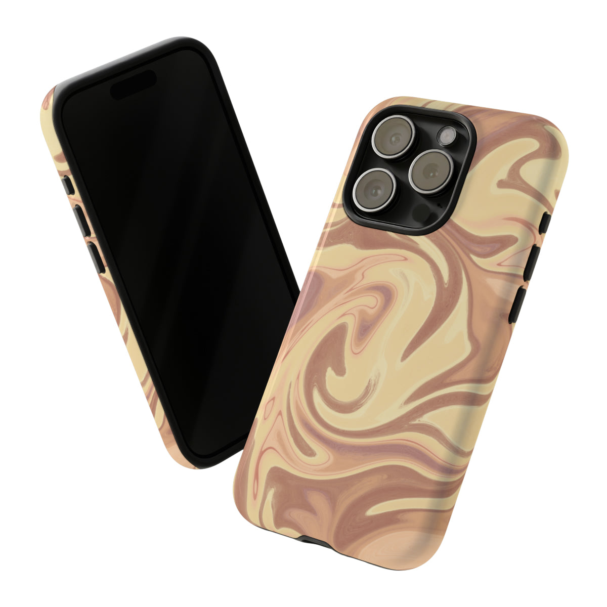 Caramel Abstract Lines Phone Case