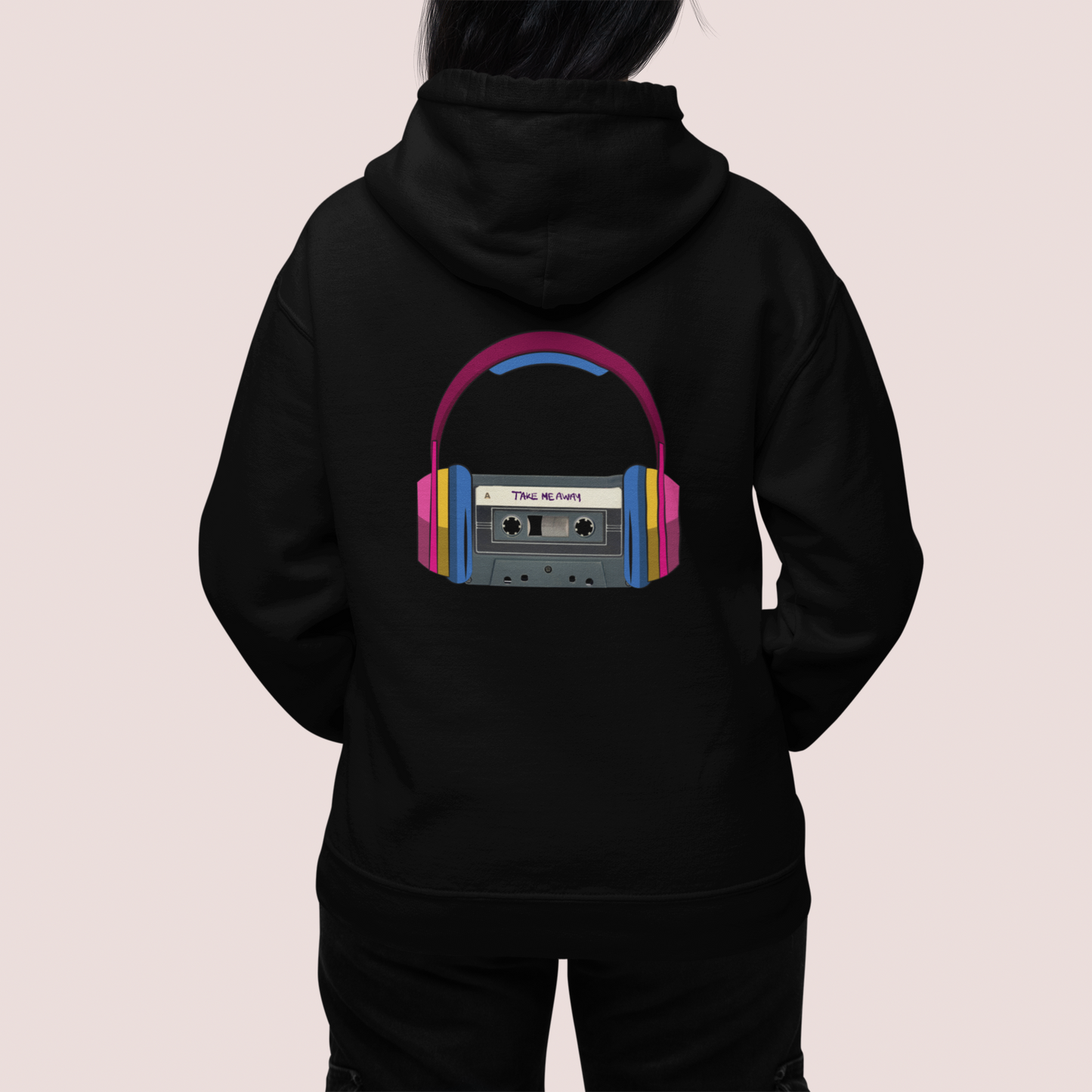 Headphones and Cassette Tape Unisex Hoodie