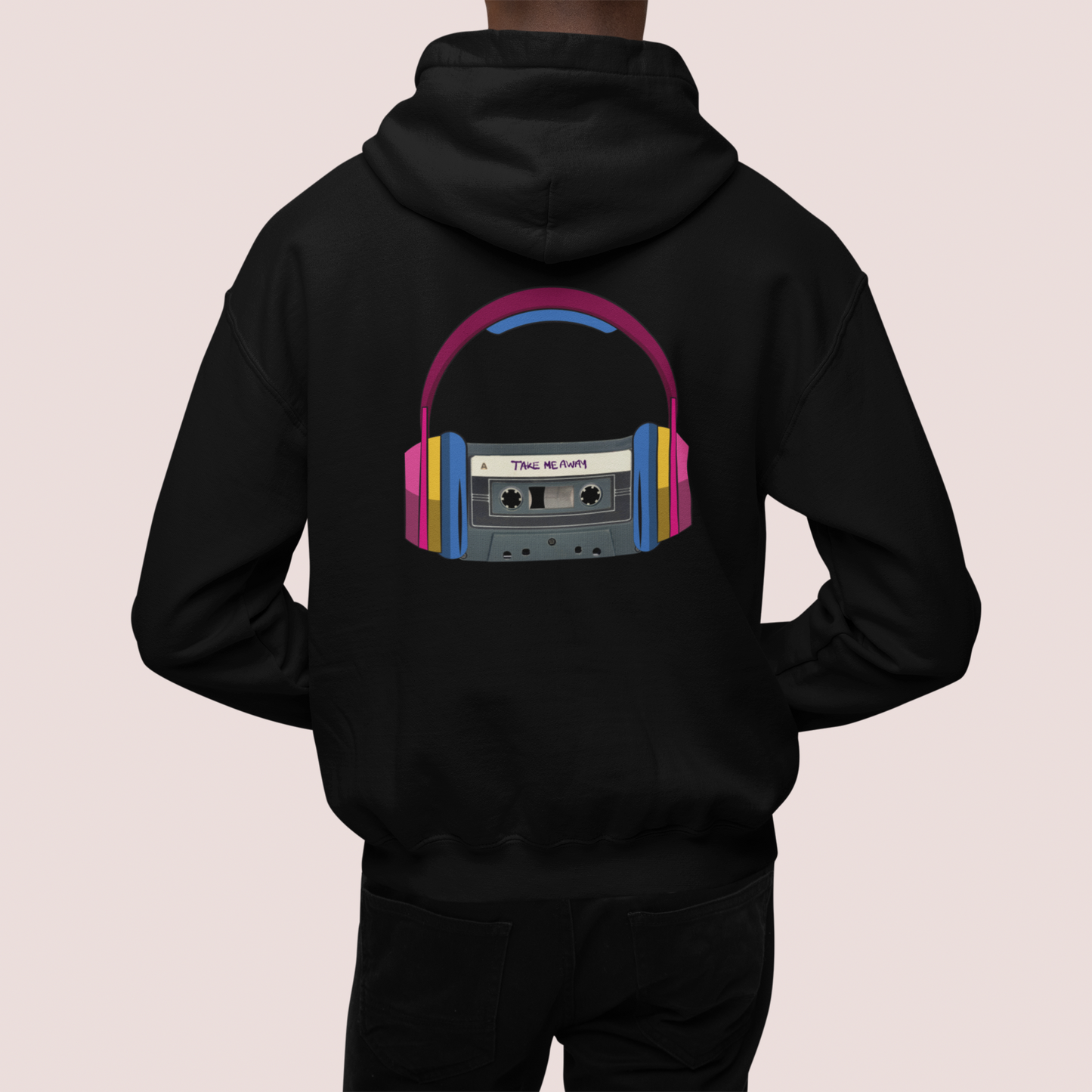 Headphones and Cassette Tape Unisex Hoodie