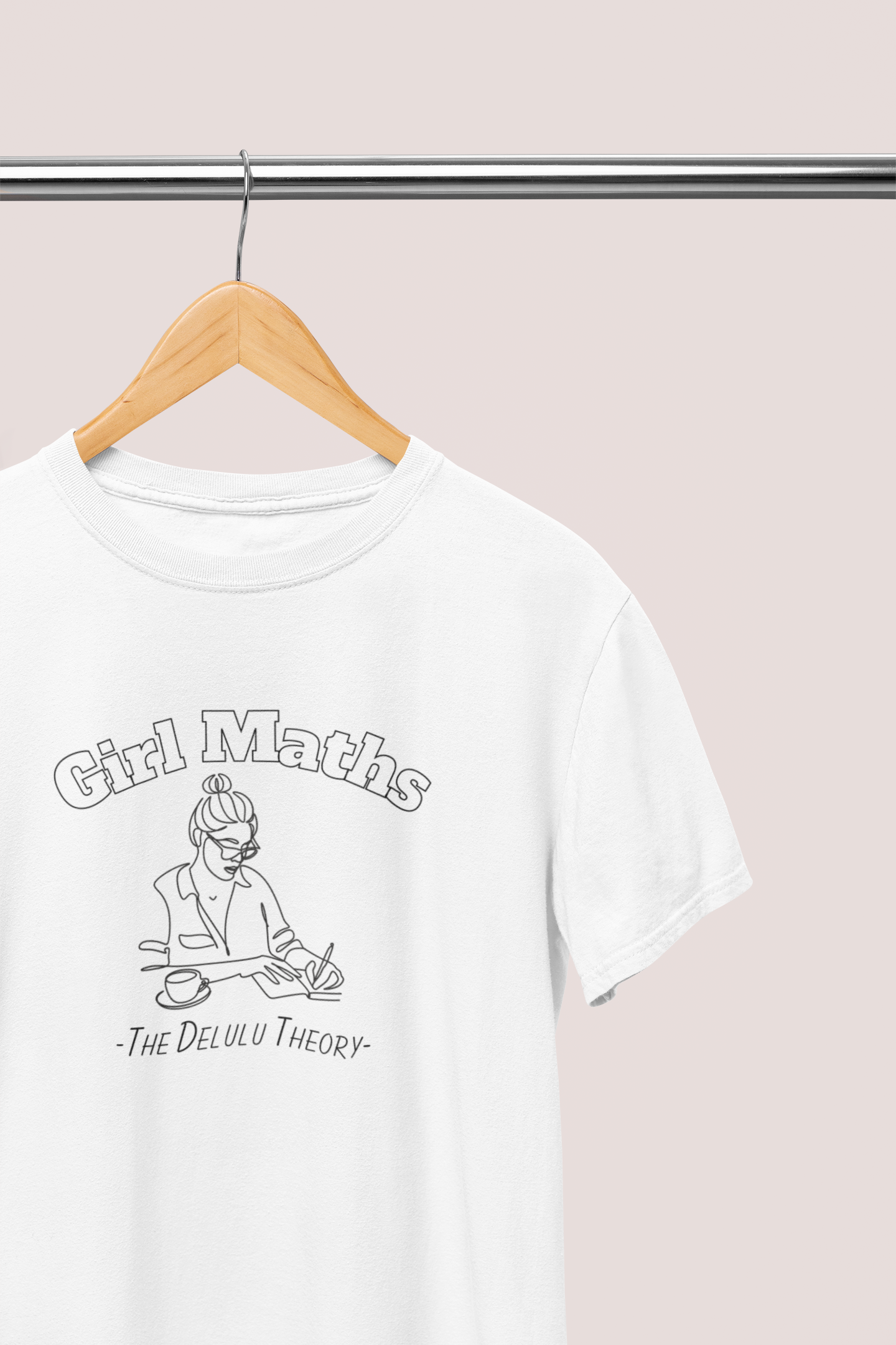 Delulu Girl Maths White T-shirt