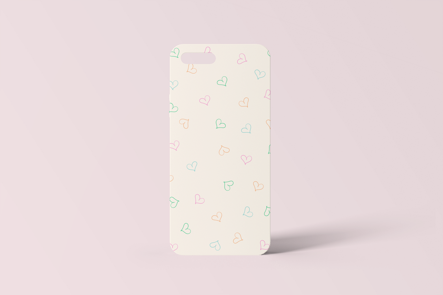 Pink Love Heart Phone Case