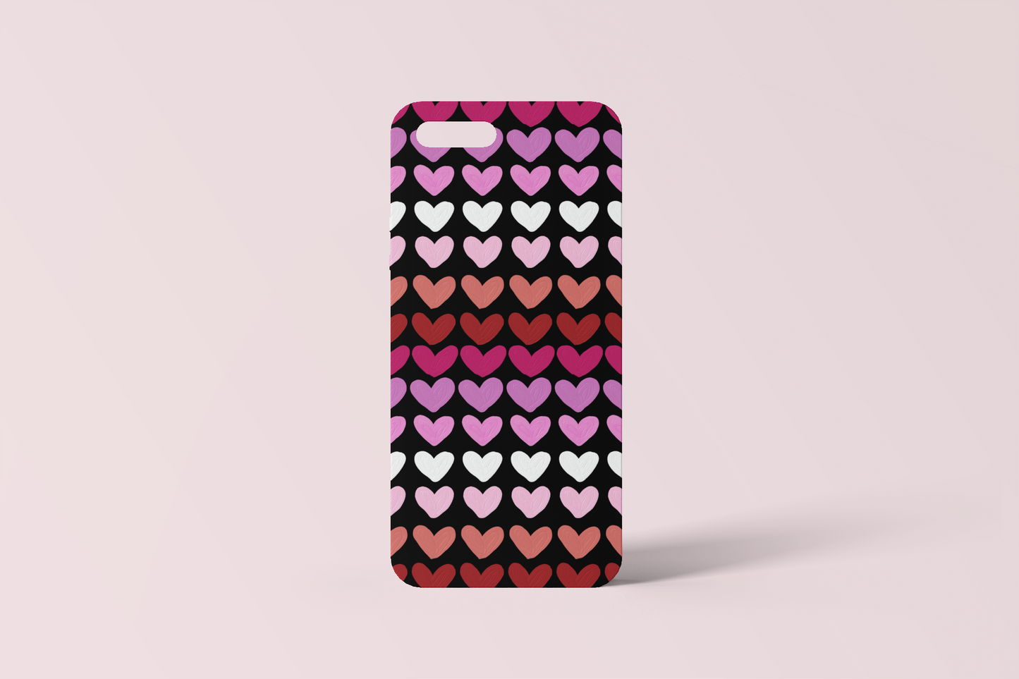 Multi-coloured Love Hearts Phone Case