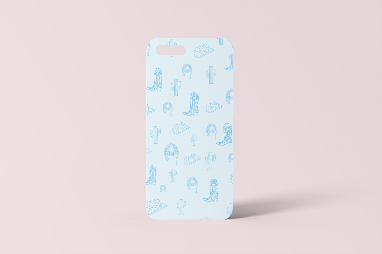 Blue Cowgirl Prints Phone Case