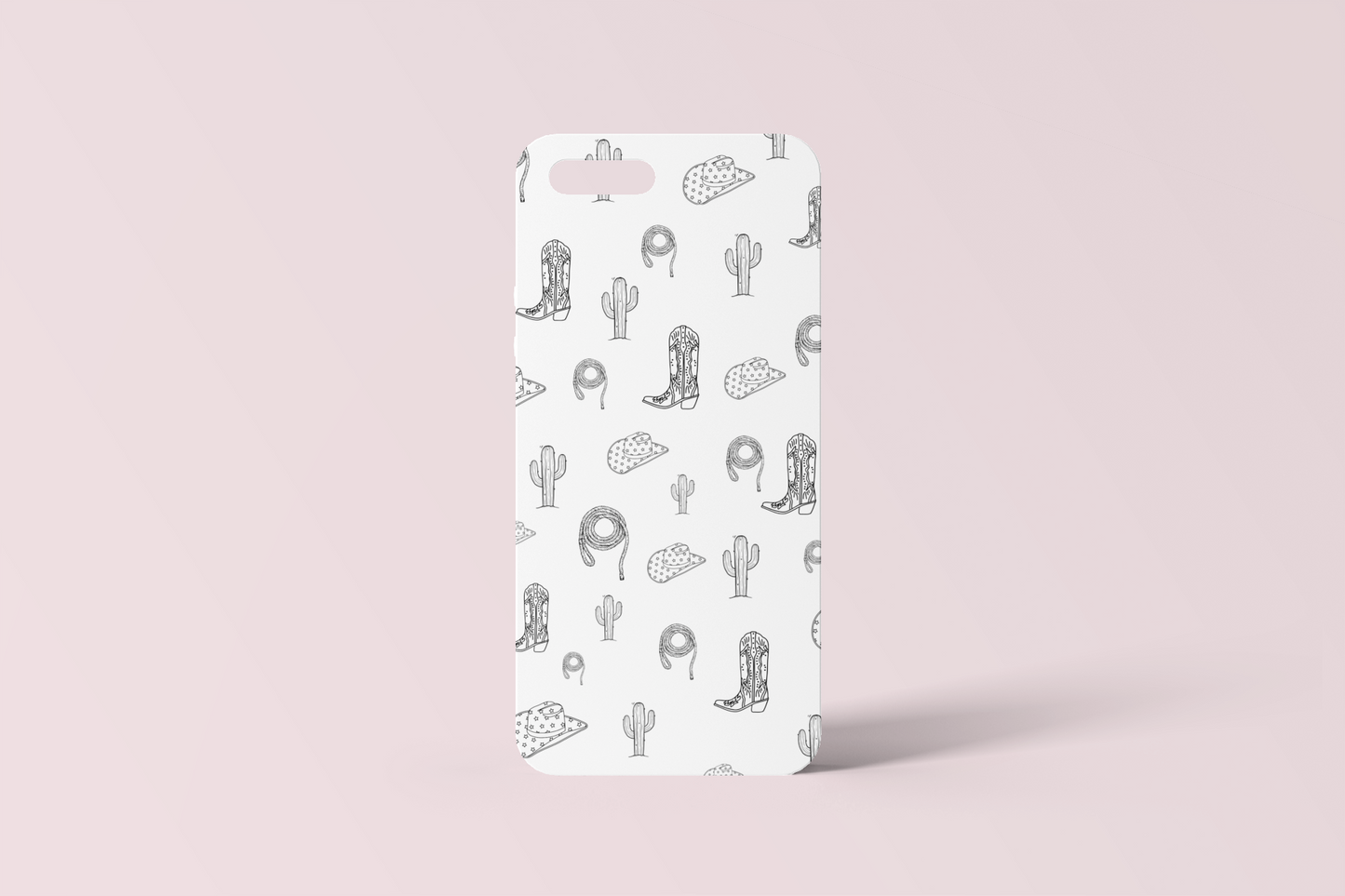 White Cowgirl Prints Phone Case