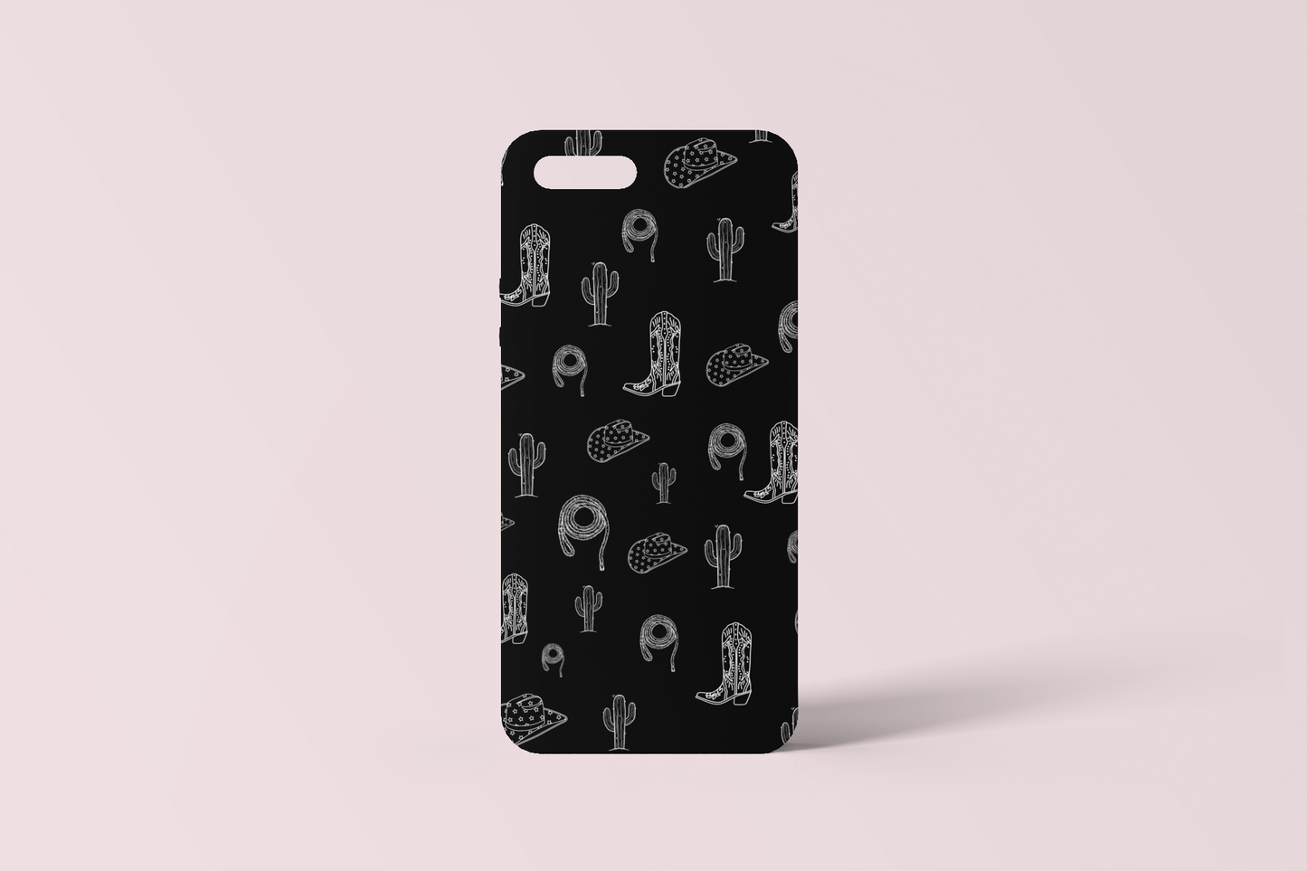 Black Cowgirl Prints Phone Case