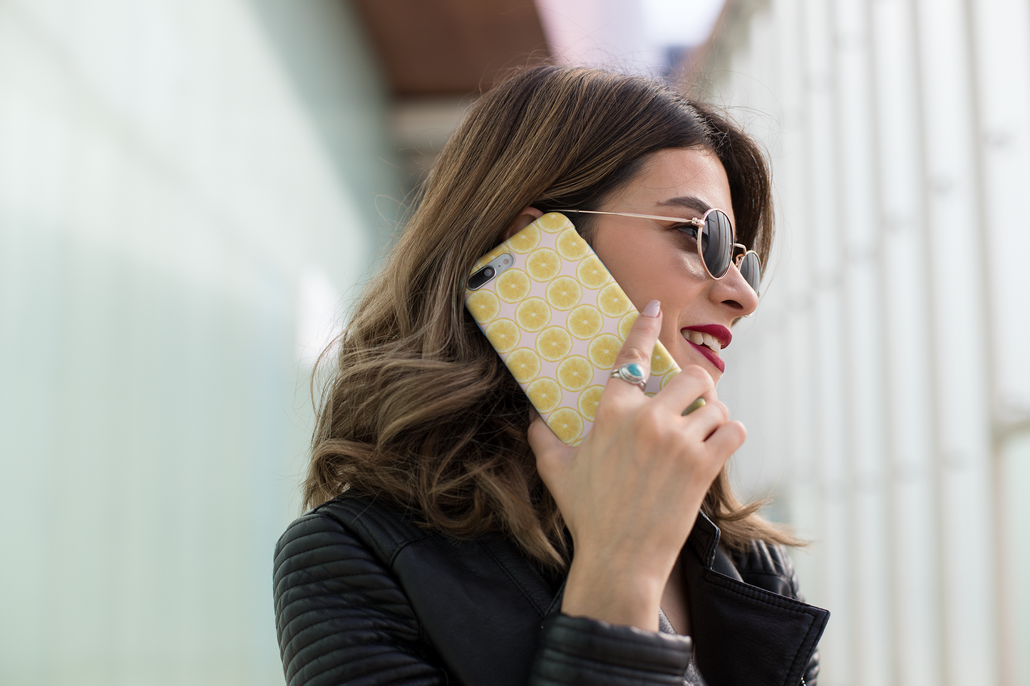 Pink Lemon Slices Phone Case