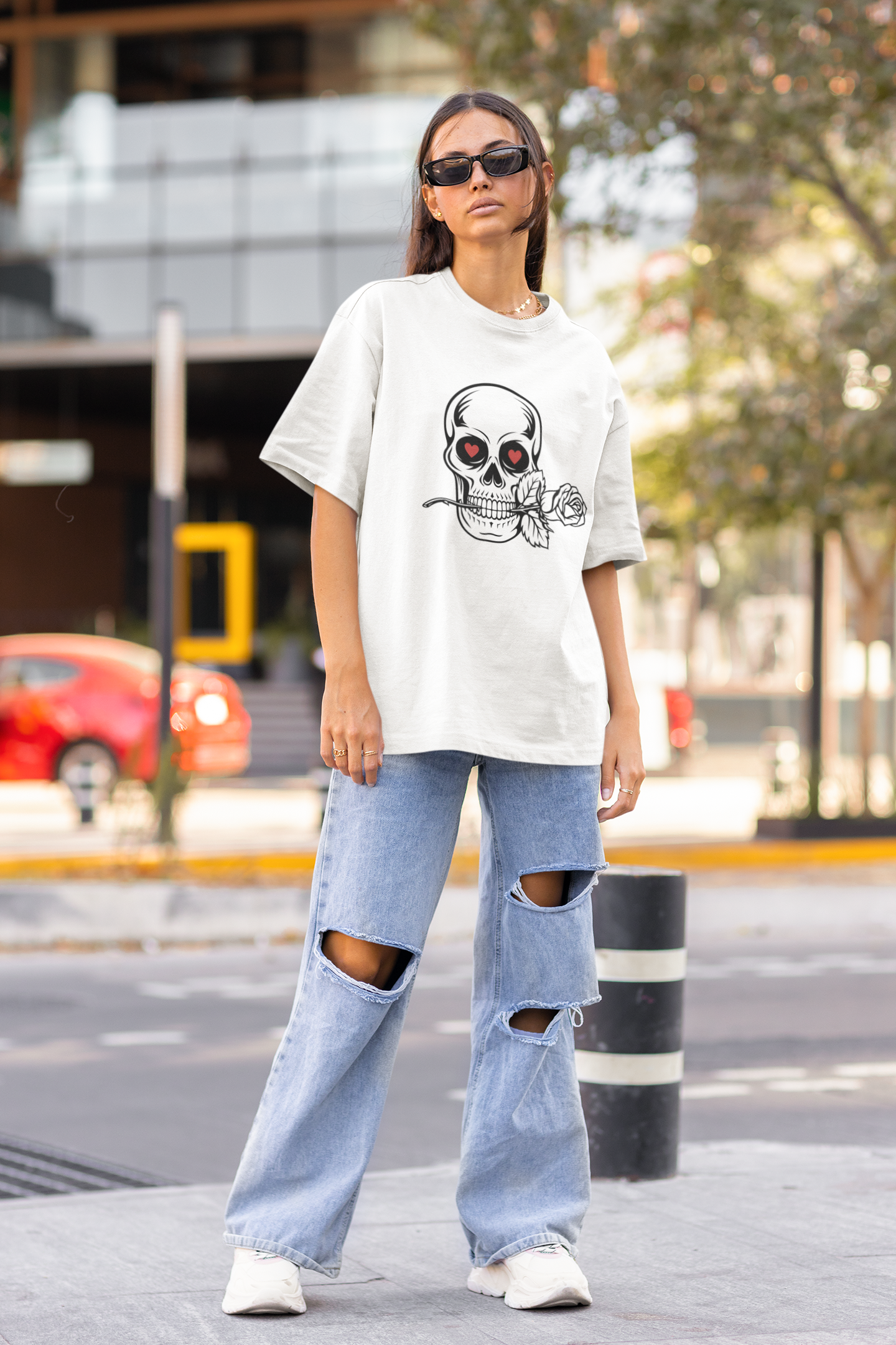 Heart Eyes Skull T-Shirt