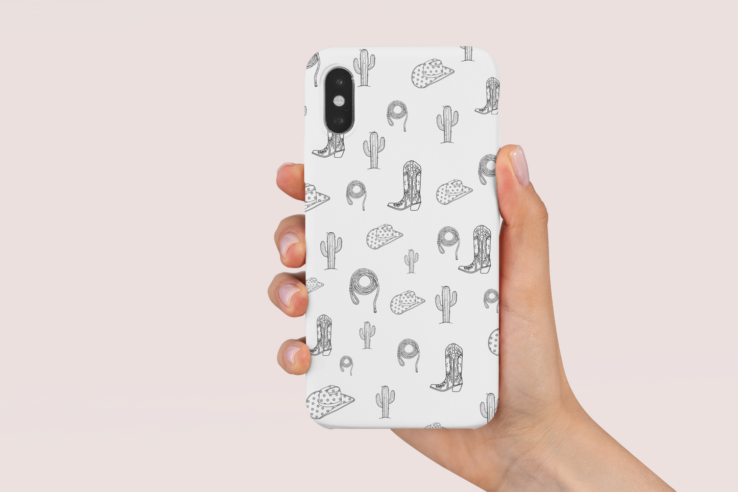 White Cowgirl Prints Phone Case