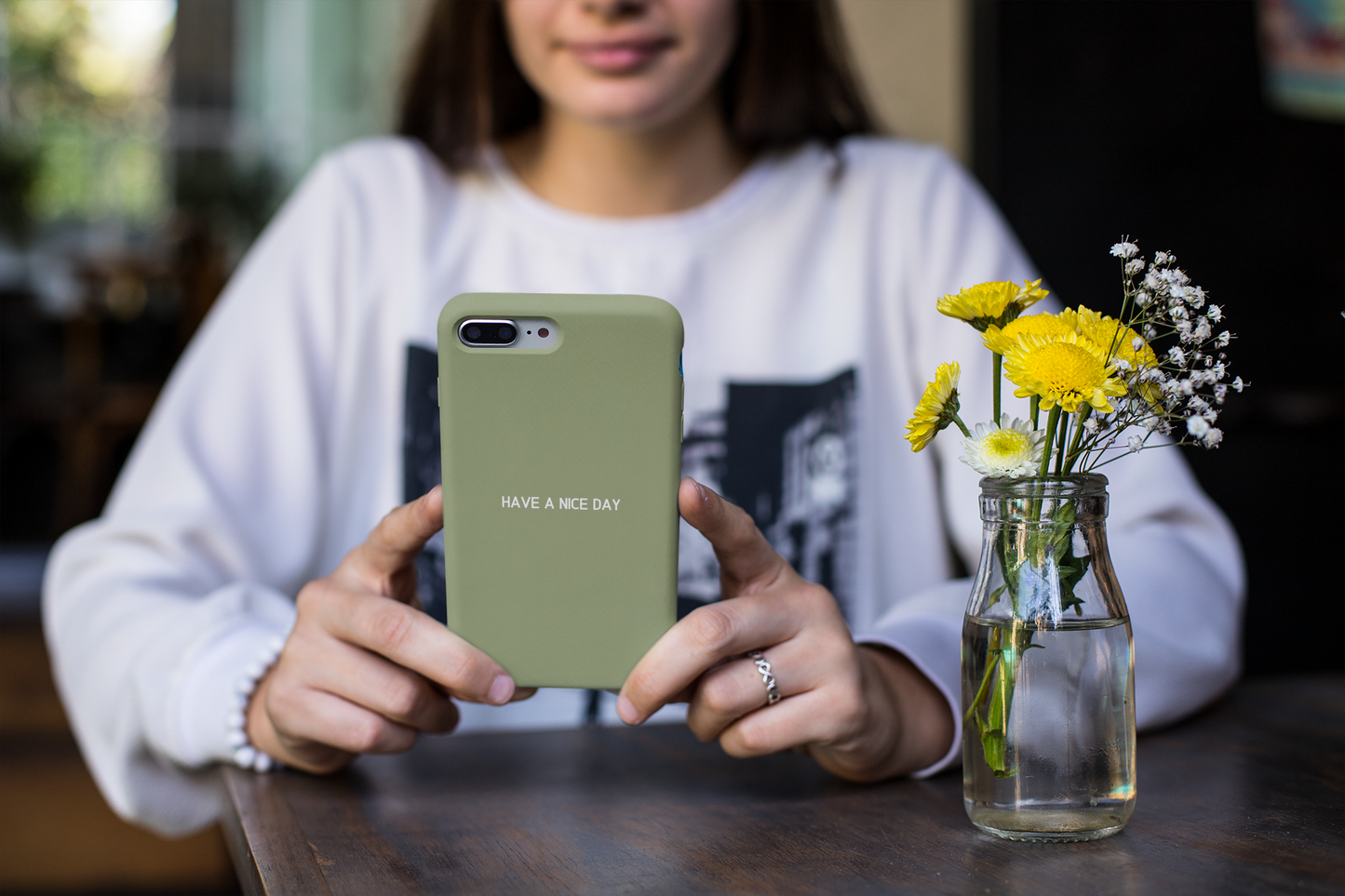 Have A Nice Day Green Phone Case